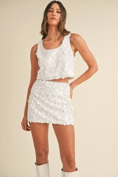 Sequin Crop Top and Mini Skirt Set