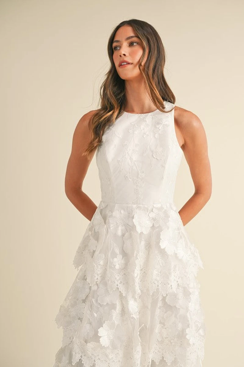 White Floral Maxi Dress