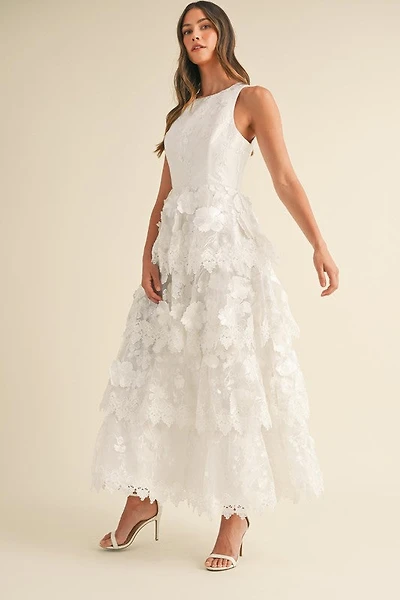 White Floral Maxi Dress