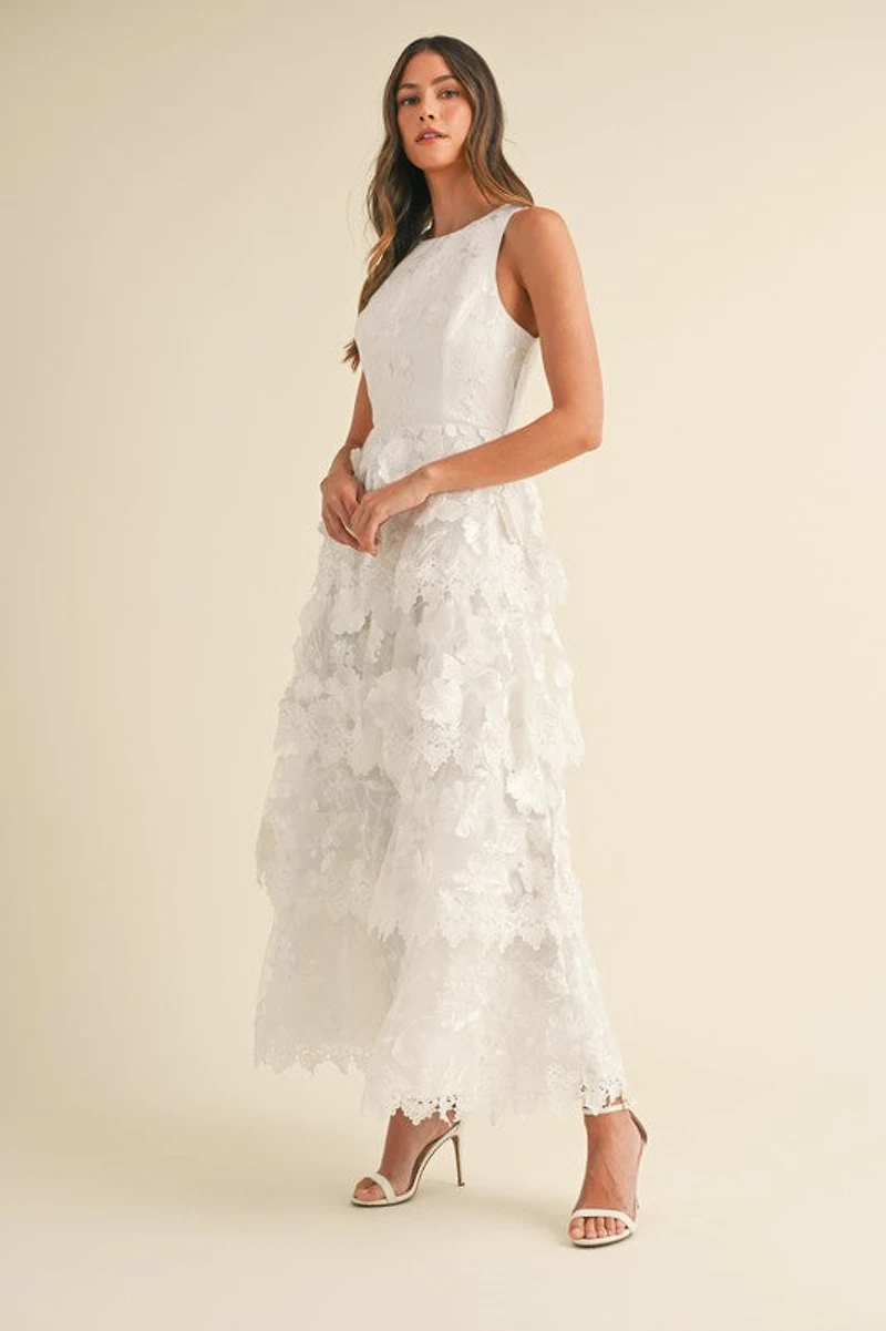 White Floral Maxi Dress