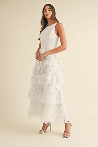 White Floral Maxi Dress