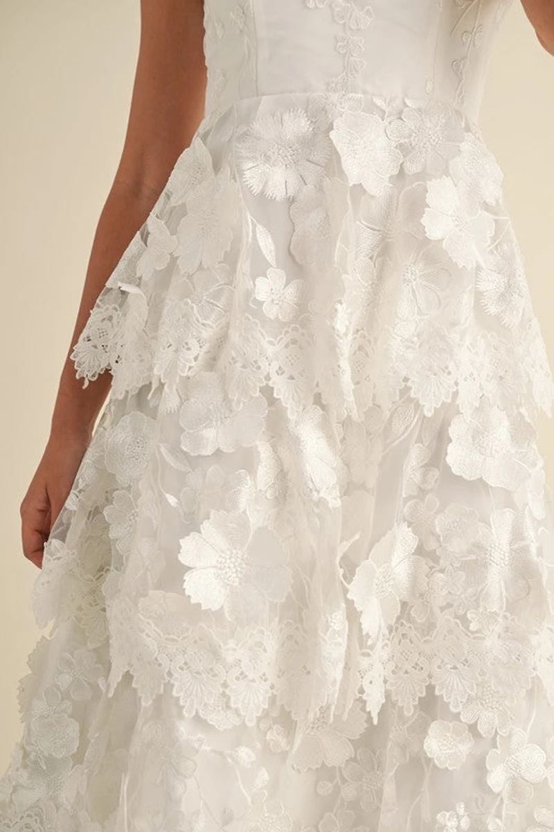 White Floral Maxi Dress