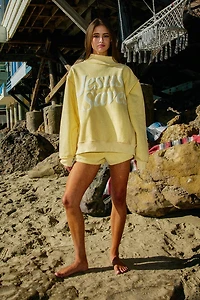Yellow Jesus Saves Mock Neck