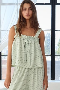 Green Embroidered Dot Set