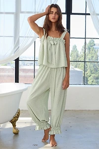 Green Embroidered Dot Set