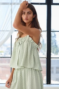 Green Embroidered Dot Set