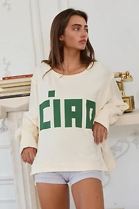 Cream 'CIAO' Long Sleeve Top