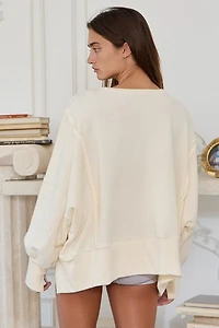 Cream 'CIAO' Long Sleeve Top