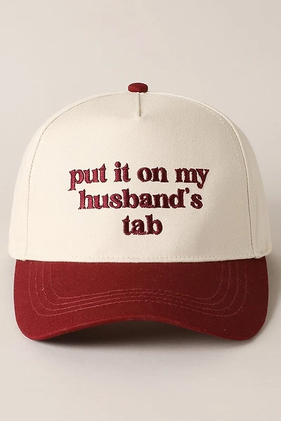 Put it on My Husbands Tab Hat/ Maroon