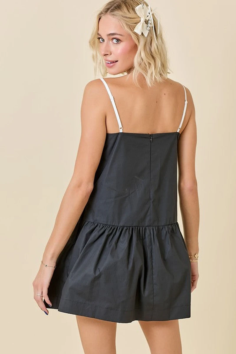 Drop Waist Dress & Knotted Edge Detail