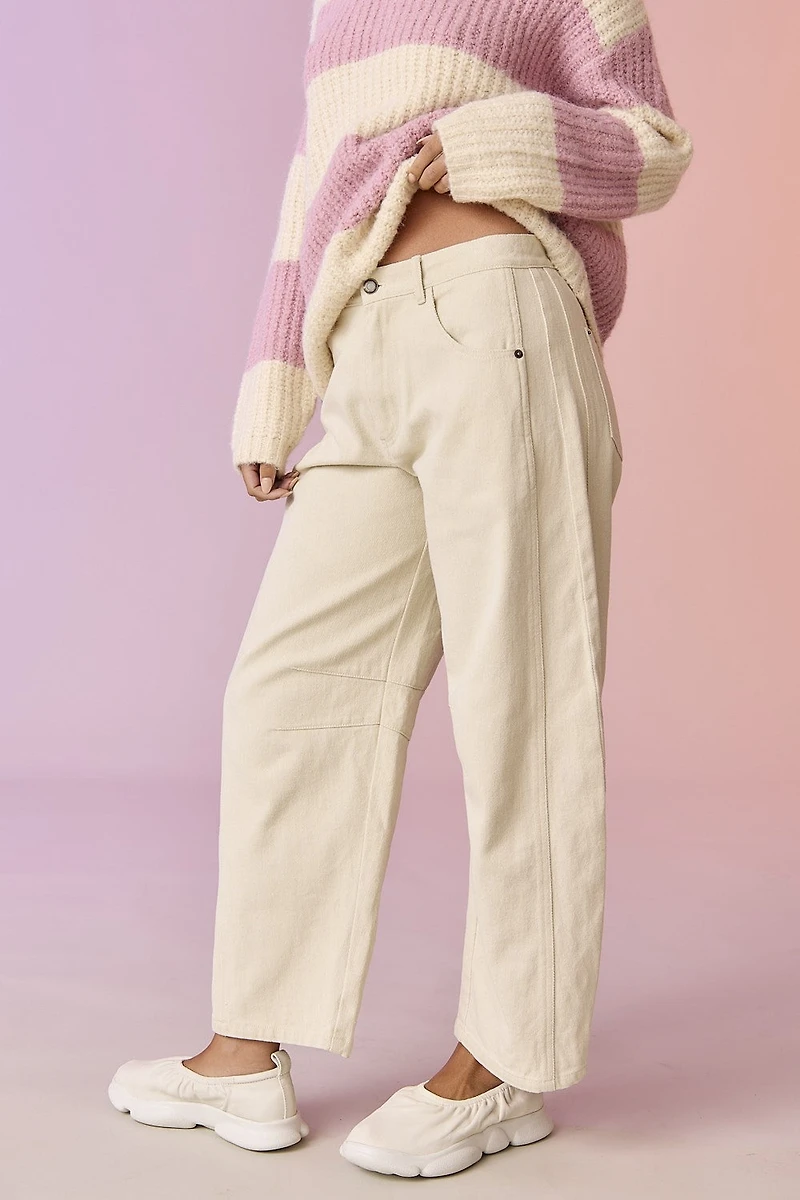 Nora Taupe Barrel Pants