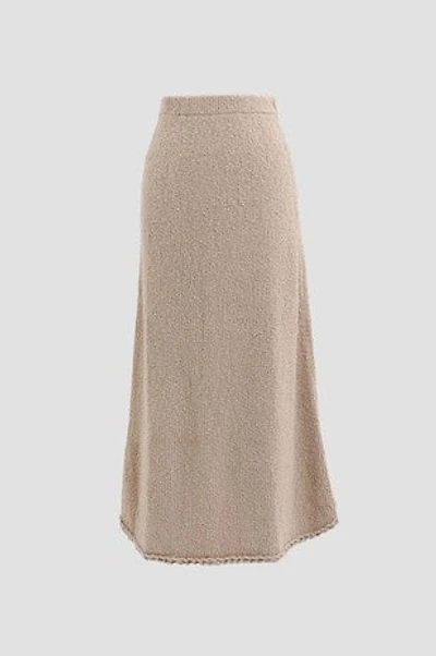 Braided Knit Midi Skirt