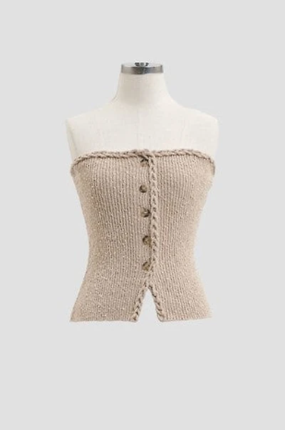 Braided Sleeveless Sweater Top