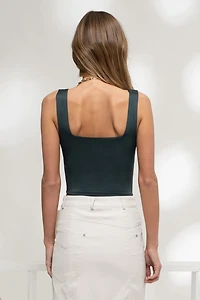 Green Squared Tank Top