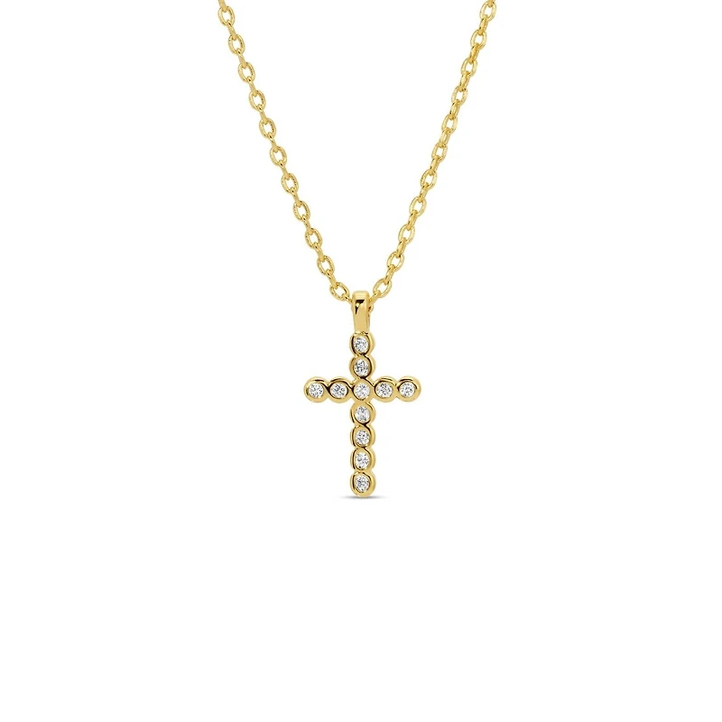 Delicate Cz Cross Pendant