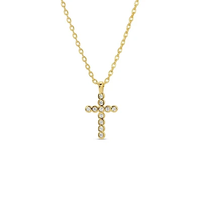 Delicate Cz Cross Pendant