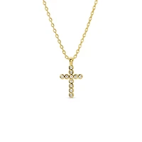 Delicate Cz Cross Pendant