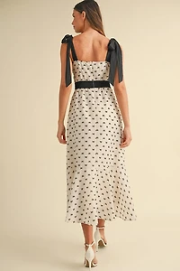 White & Black Bow Maxi