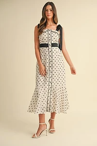 White & Black Bow Maxi