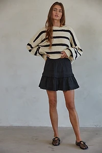 Black Striped Sweater