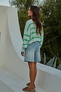 Green Striped Sweater