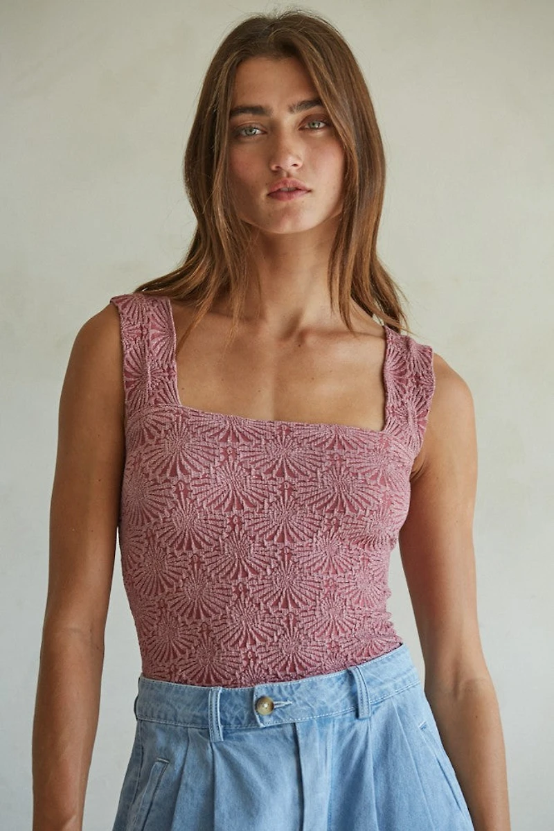 Maroon Seamless Tank Top