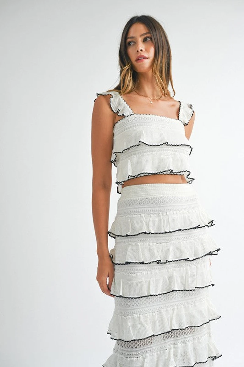 Tiered Ruffle Top & Skirt Set