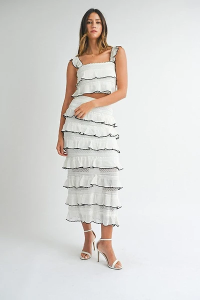 Tiered Ruffle Top & Skirt Set