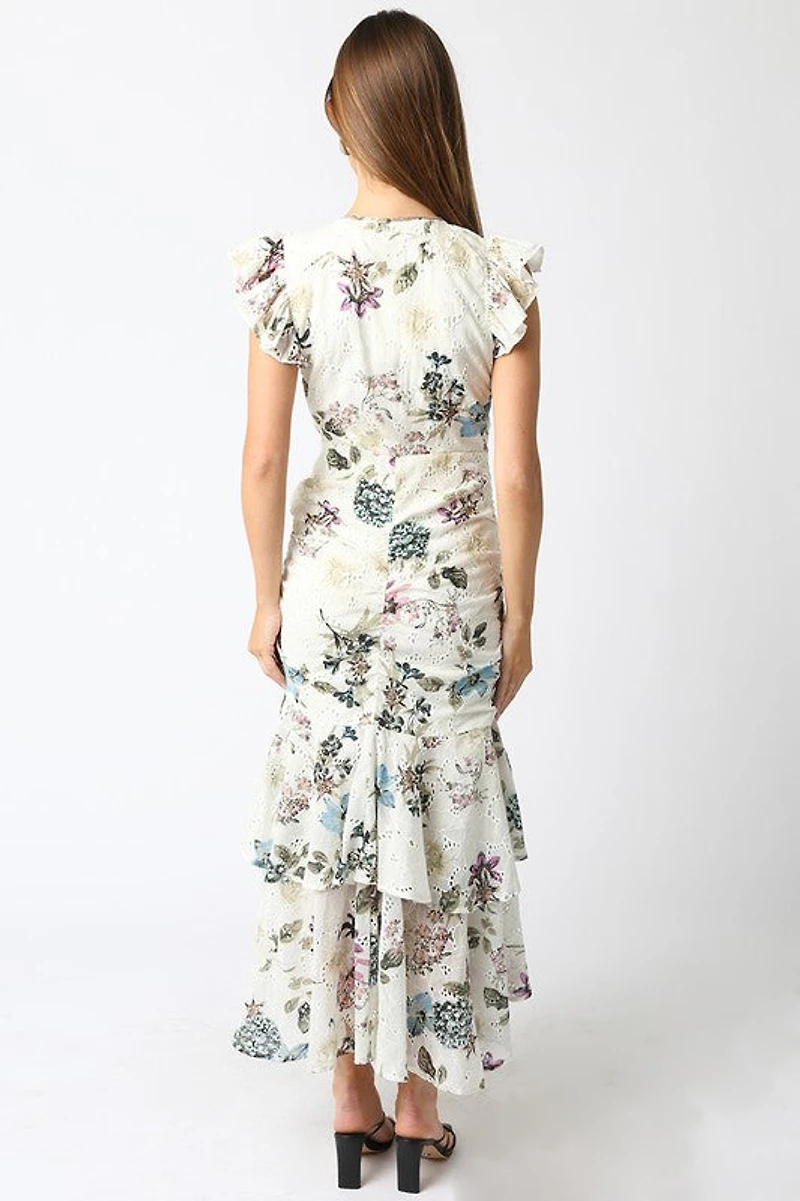 Floral Ruffle Maxi Dress