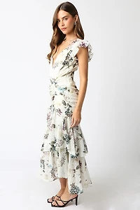 Floral Ruffle Maxi Dress