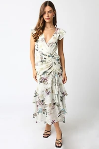 Floral Ruffle Maxi Dress