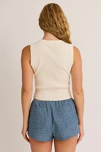 Ivory Ribbed Sweater