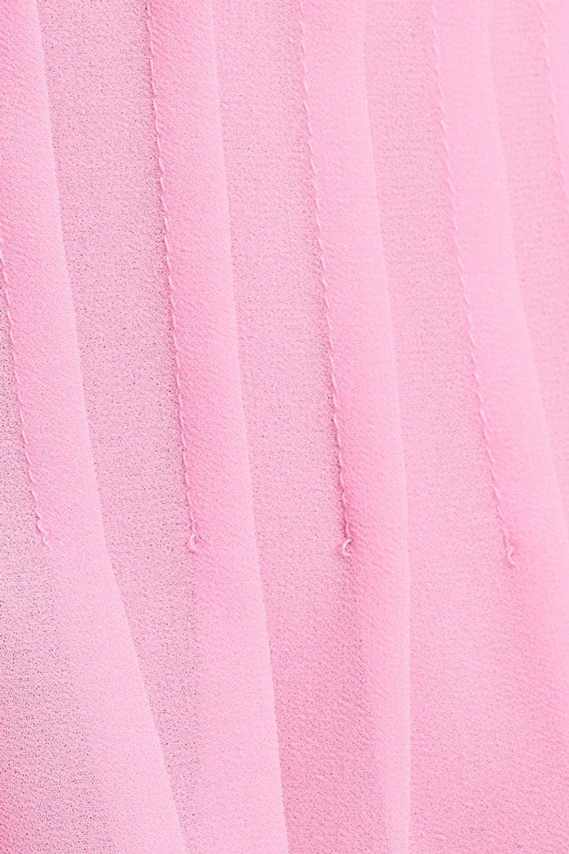 Pink Tie Detail Top