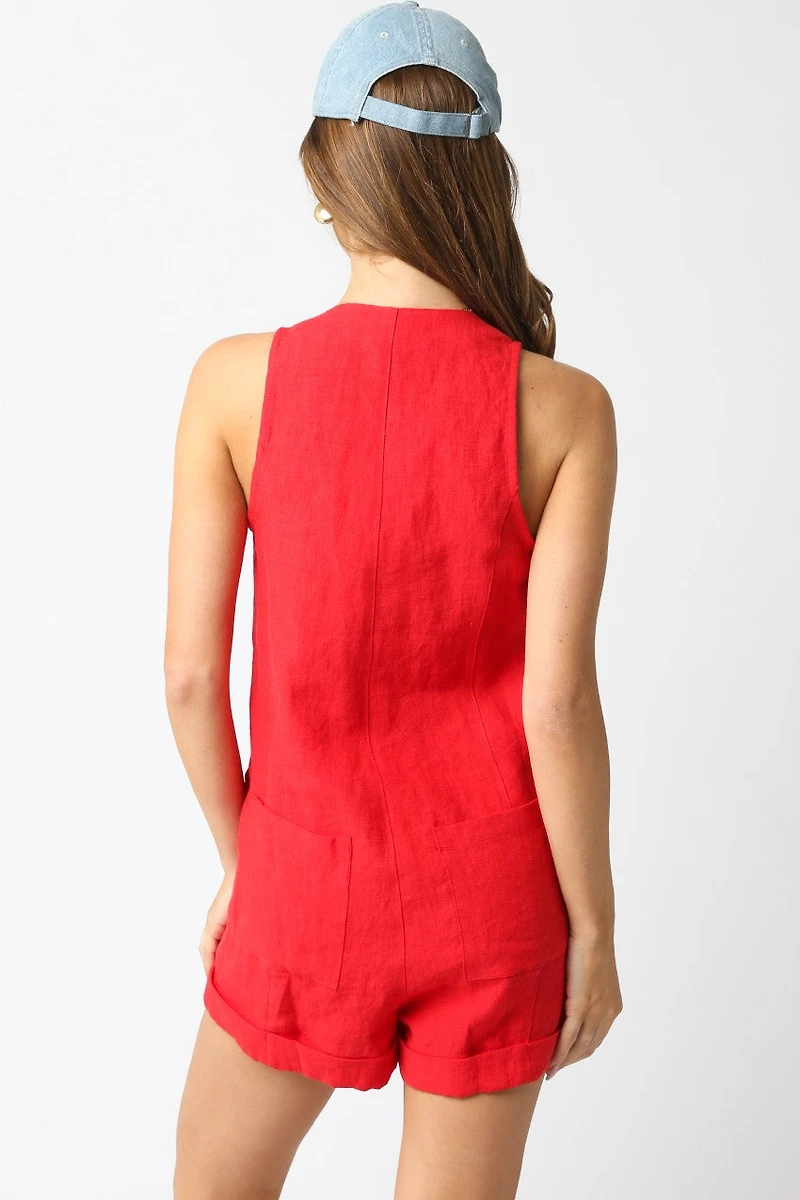 Red Scarlett Romper