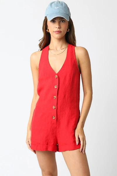 Red Scarlett Romper