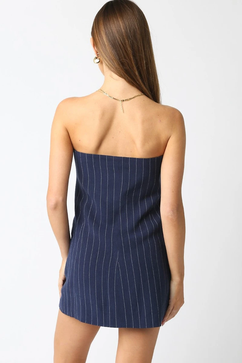 Navy & White Freya Stripe Dress