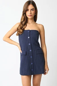 Navy & White Freya Stripe Dress