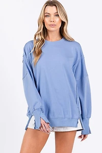 Blue Oversized Sweatshirt