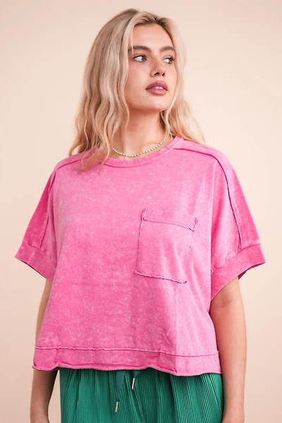 Mineral Washed Oversized Top
