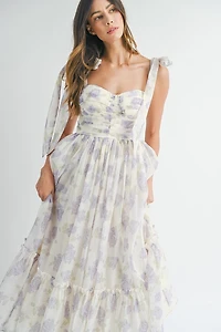 Lavender Tiered Midi Dress