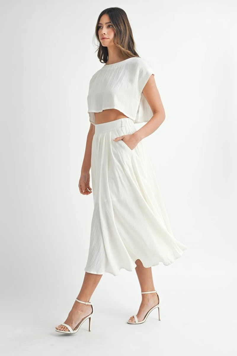 Crop Top & Midi Skirt Set