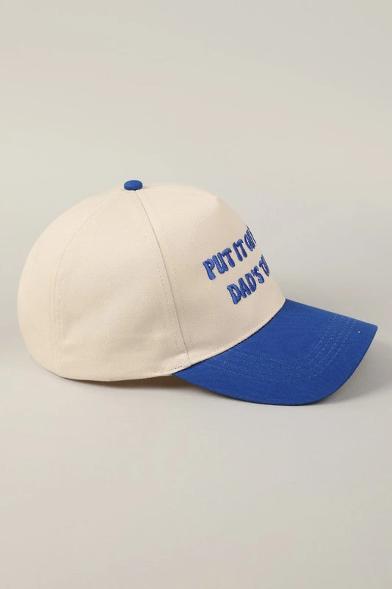 Put It On My Dad's Tab Hat/  Blue