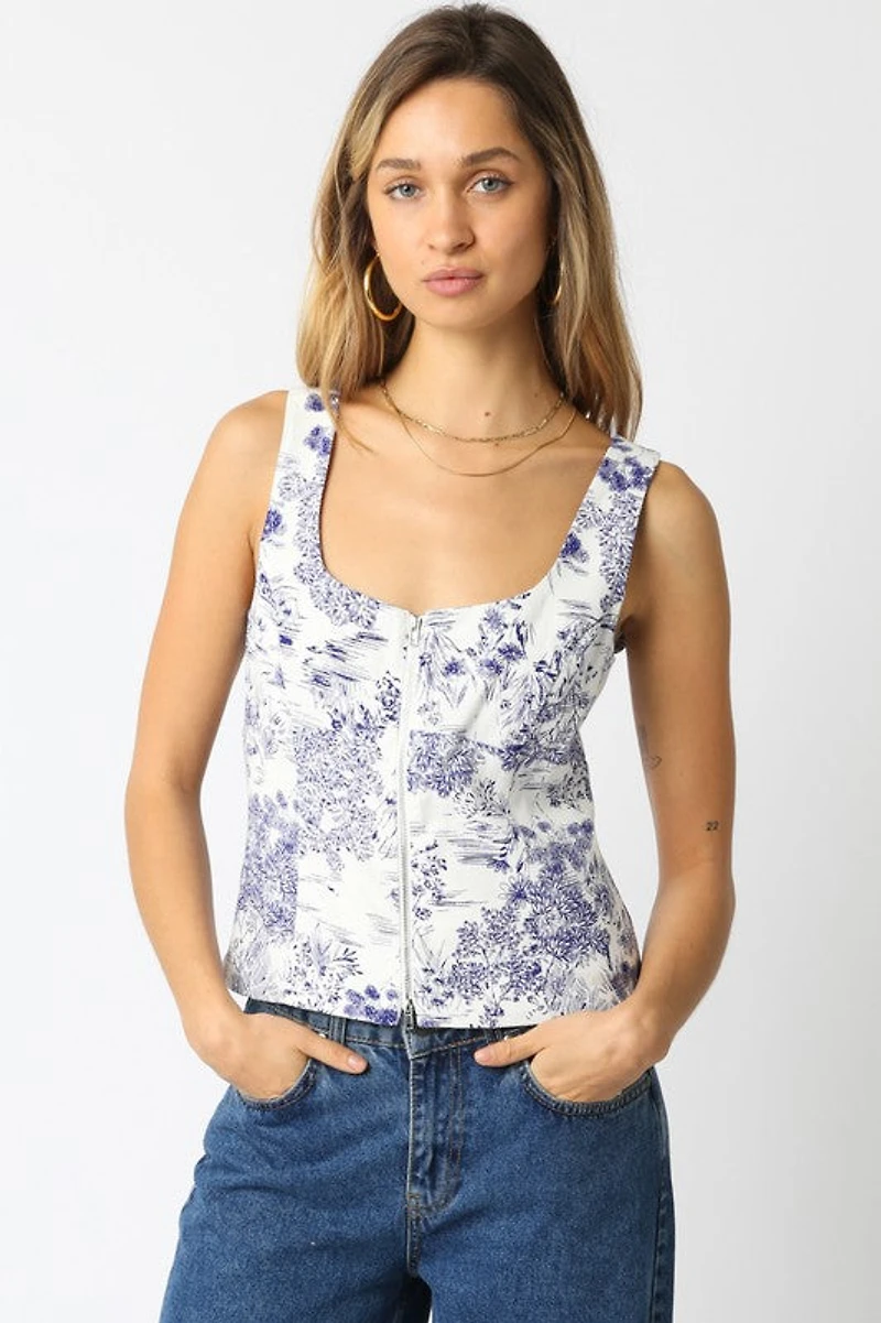Blue Hadley Floral Top