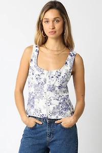 Blue Hadley Floral Top