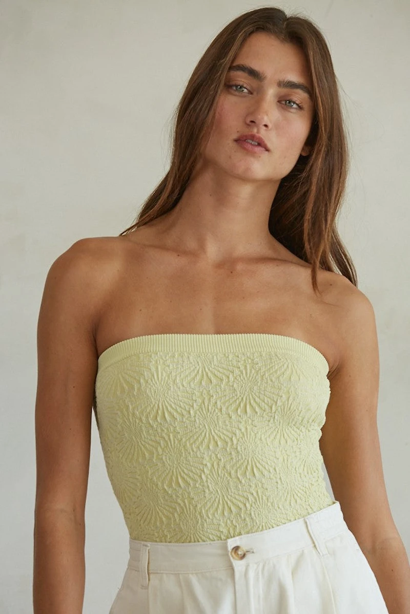 Yellow Floral Tube Top