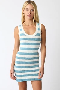 White Liliana Stripe Dress