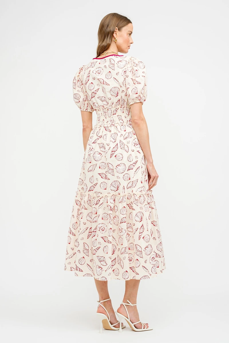 Red Sea Shell Midi Dress