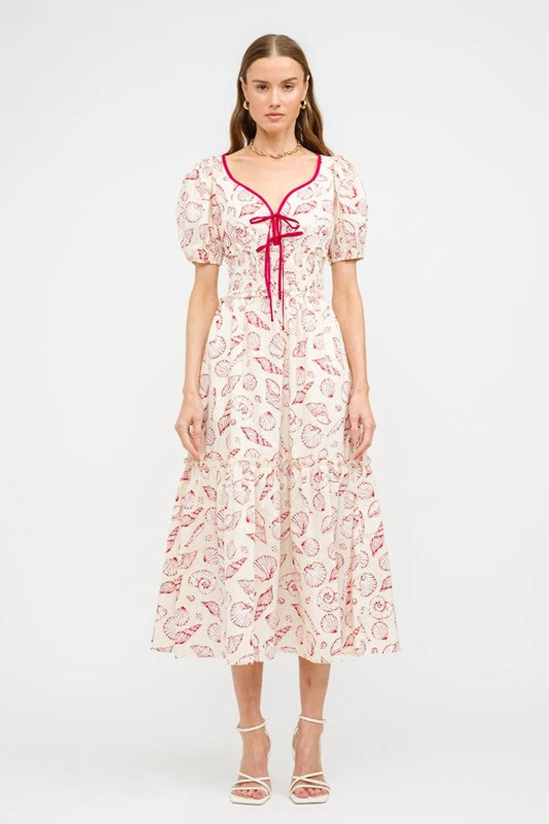Red Sea Shell Midi Dress