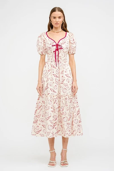 Red Sea Shell Midi Dress