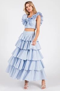 Ruffle Frill Skirt Set